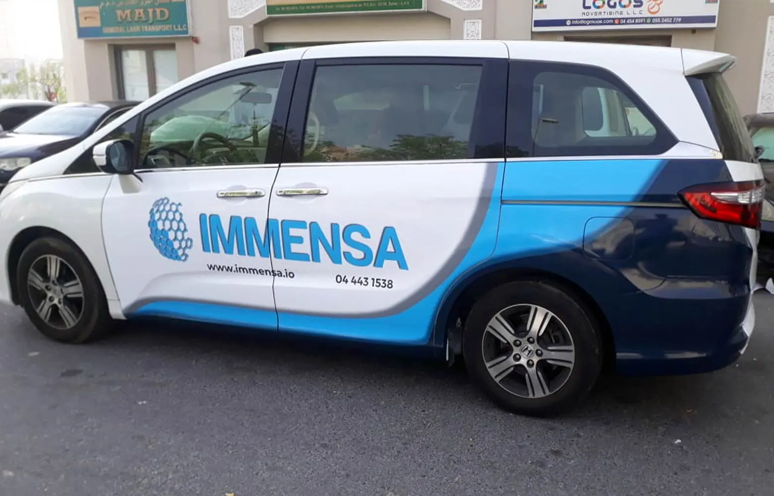 Logos Advertising vehicle branding and fleet wrapping in Dubai